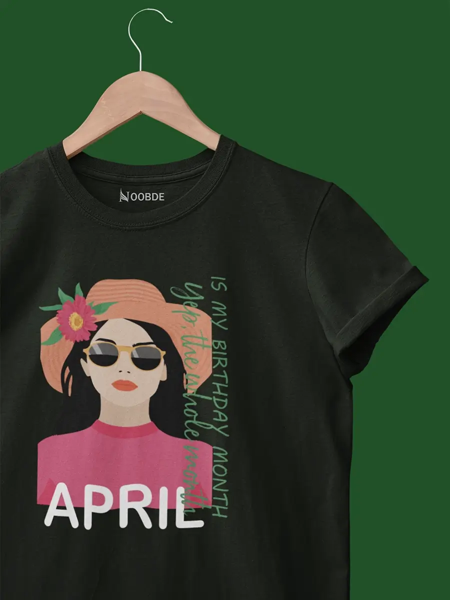 ladies black birth t shirt